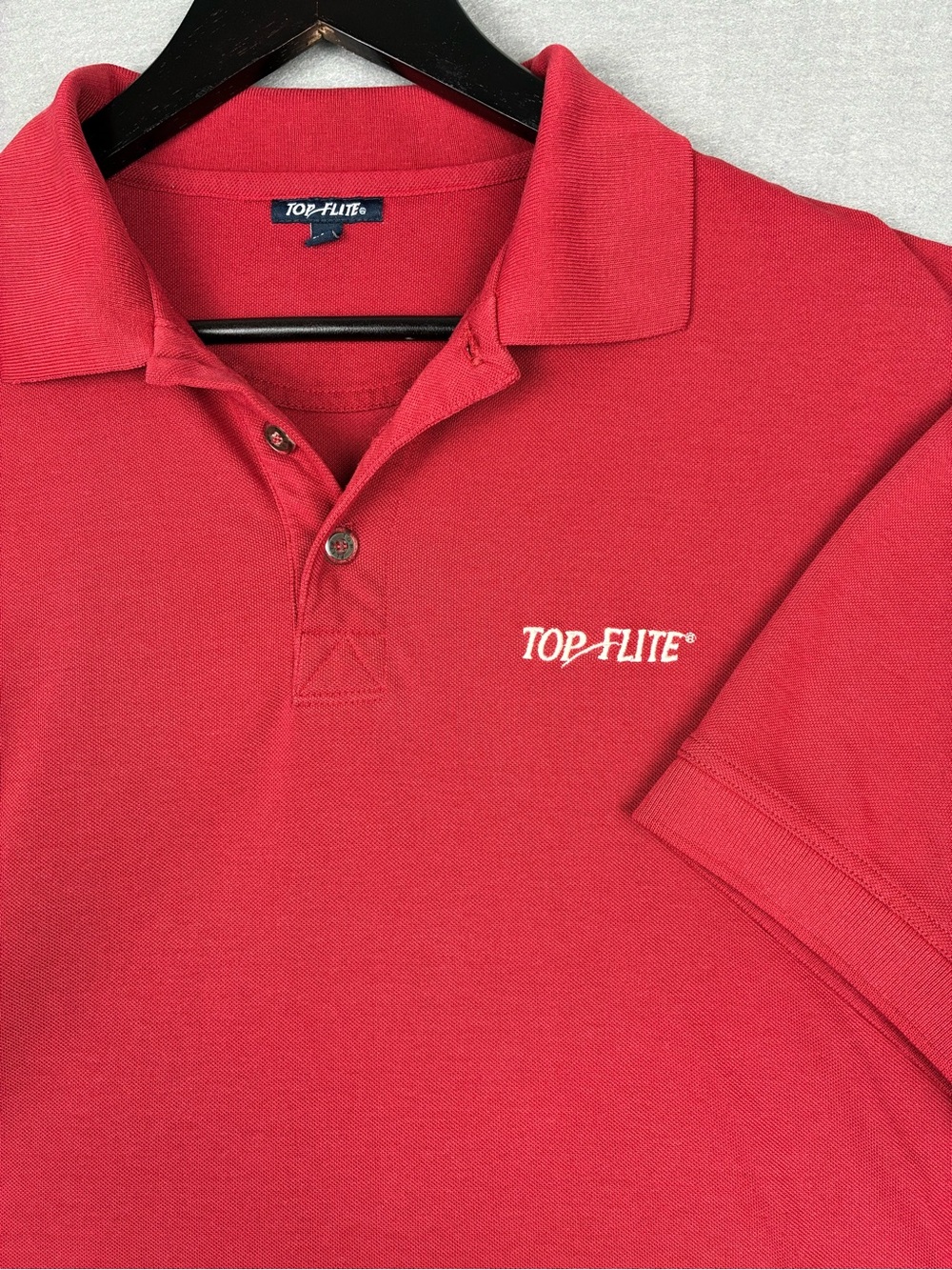 VTG Embroidered Top-Flite Men's Golf Red Polo Shirt